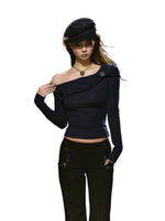 Asymmetrical Embroidered Top