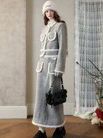 Galaxy Embroidered Wool Tweed Coat & Skirt Set