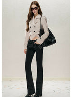 Cropped Belted Trench Coat