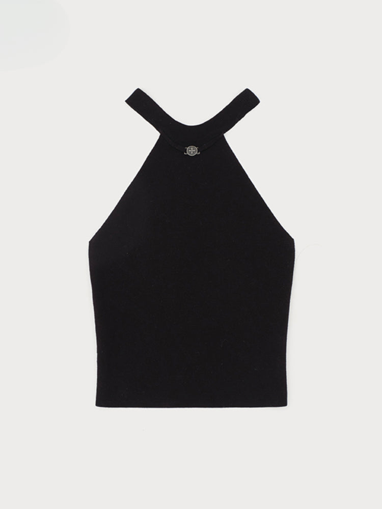 Halter Raglan Knit Vest