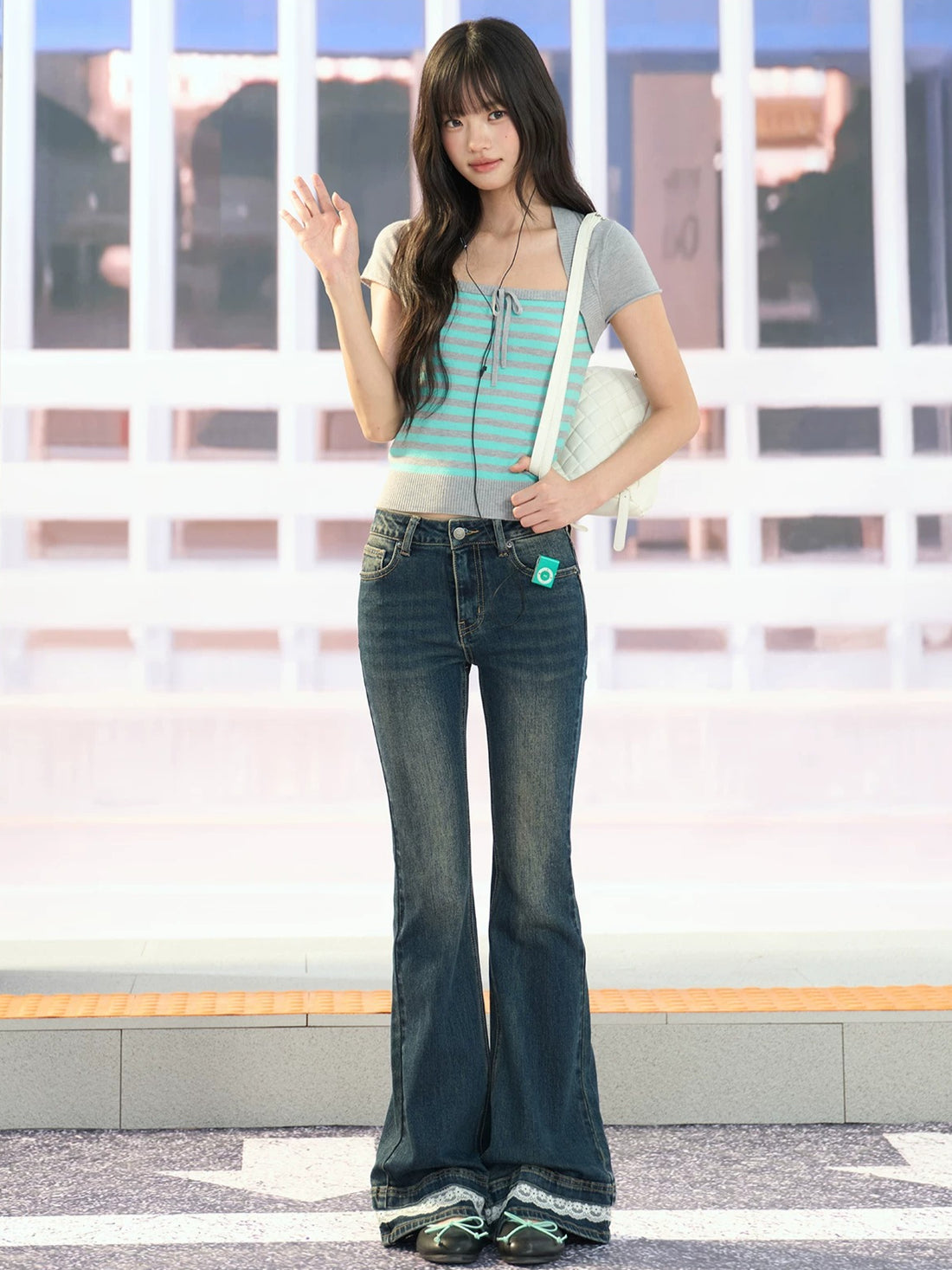 Layered Stripe Knit Top