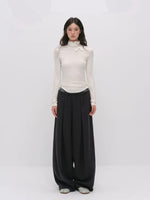 Bowknot Turtleneck Wool Top