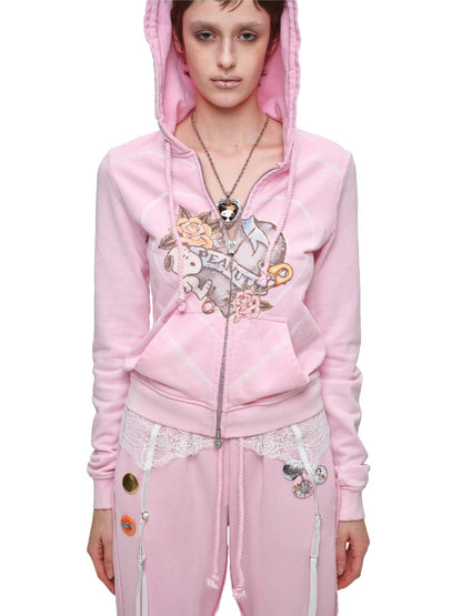 Snoopy Printed Hoodie Set