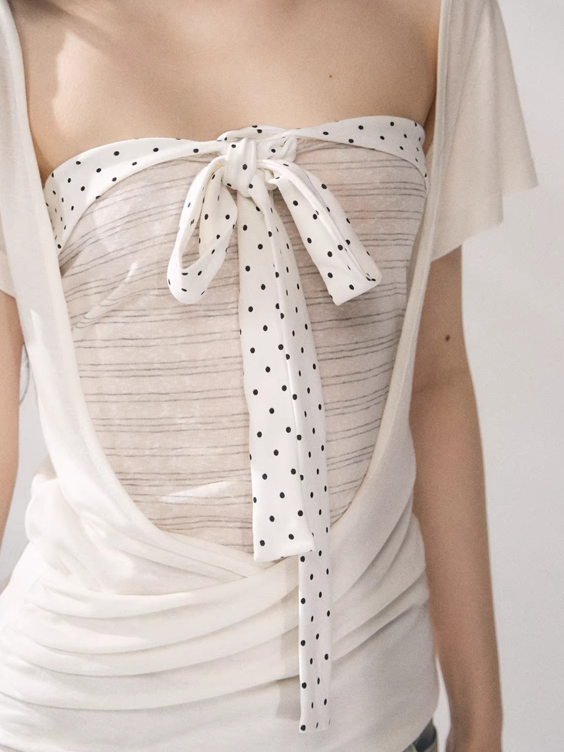 Polka Halter Stripe Set