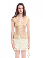 U-Neck Lace Trim Top