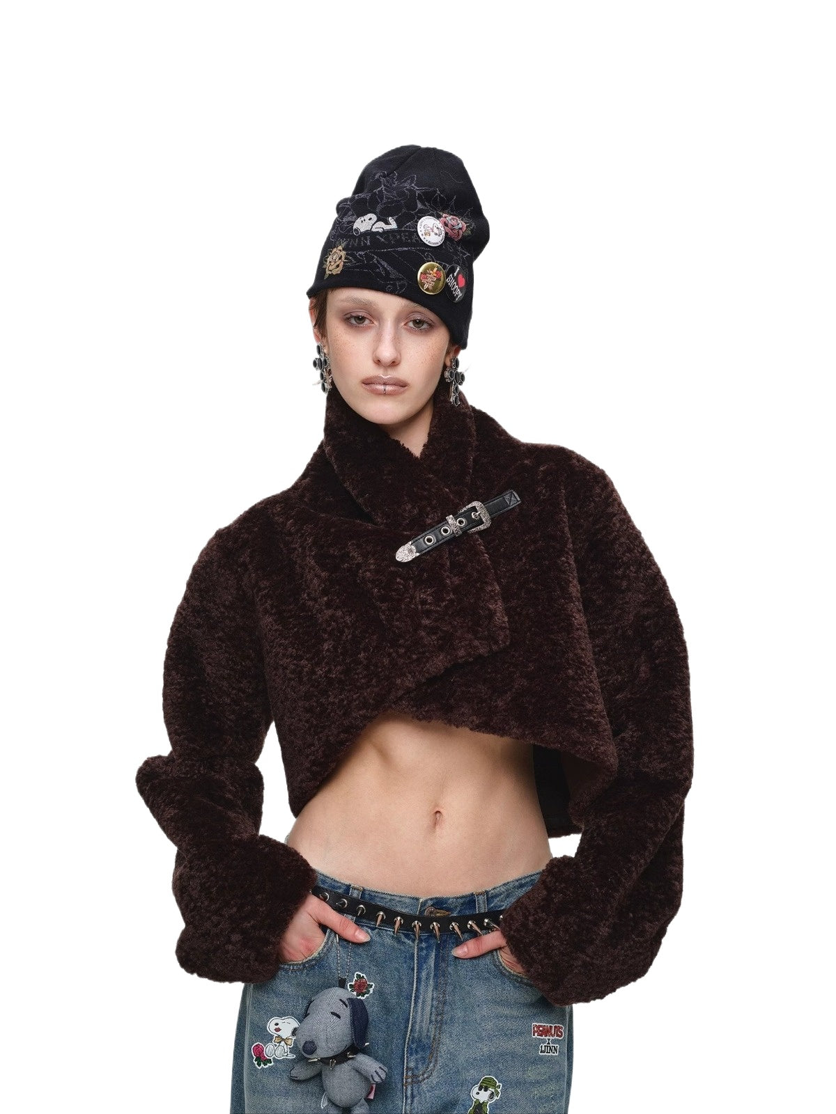 Leopard Faux Fur Crop Coat