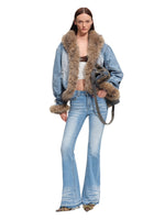 Inuit Fur Collar Denim Jacket