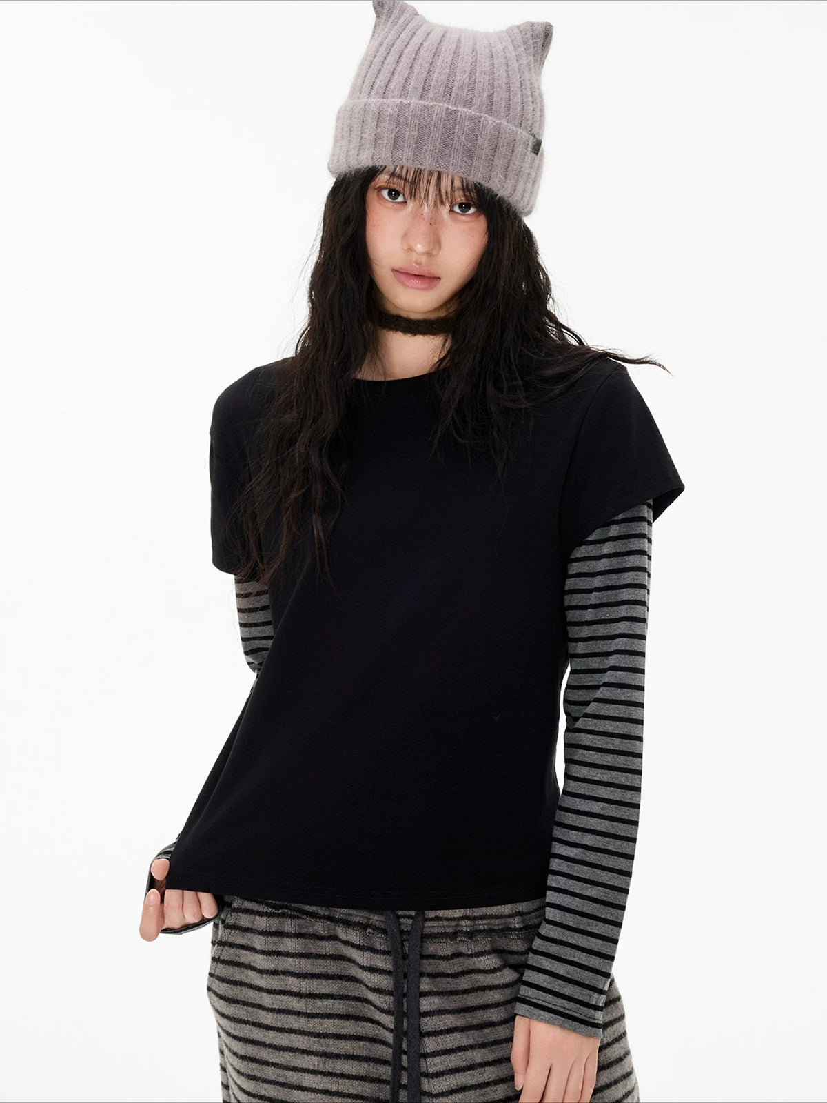 Faux Layered Stripe Tee