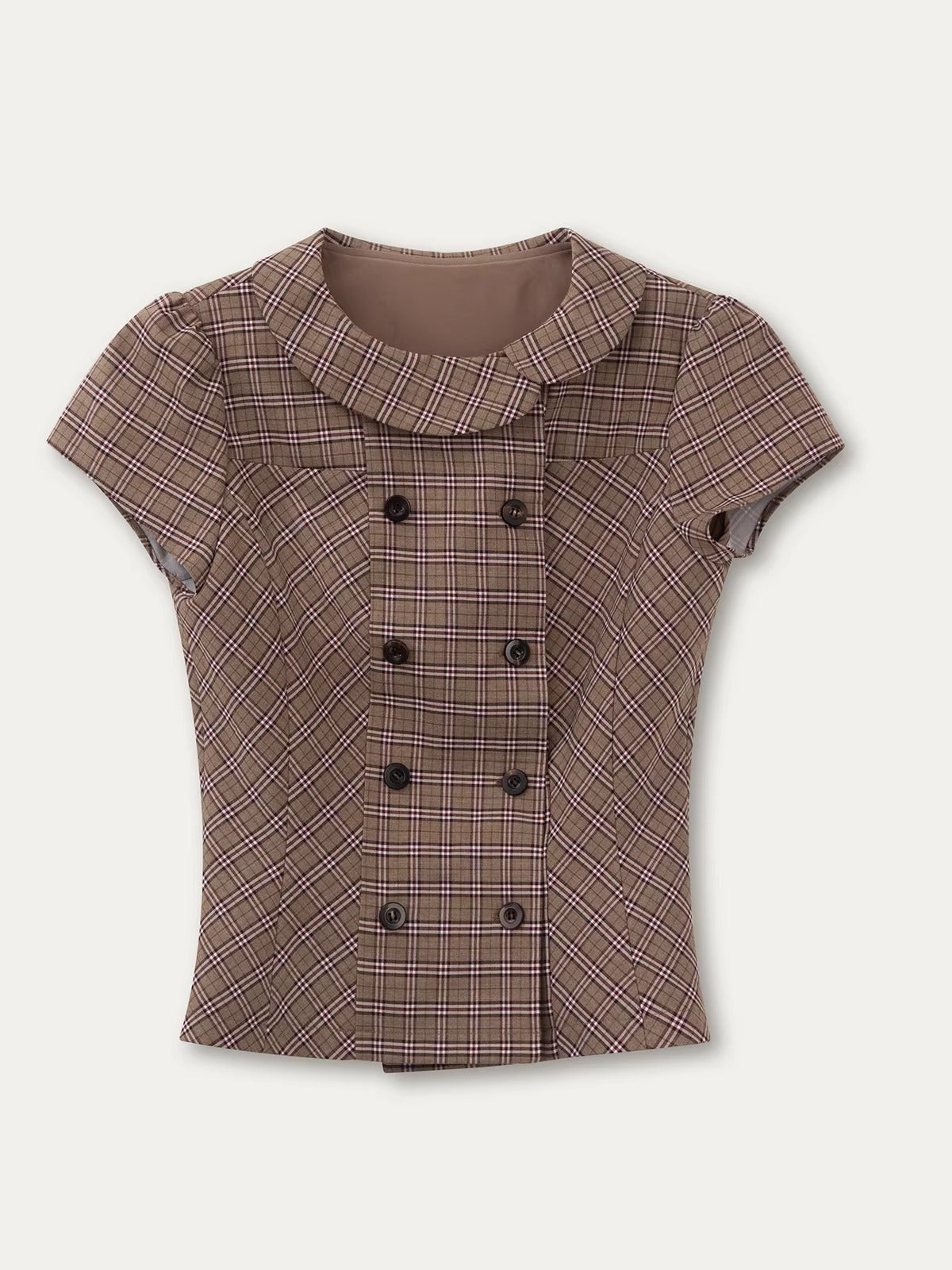 Plaid Shirt &amp; Skirt Set
