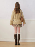 Cotton Belted Short Trench Coat