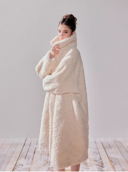 Teddy Bear Coat Eco-Friendly Oversized Lamb Wool Coat