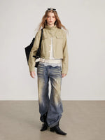 Vintage Utility Stand Collar Jacket