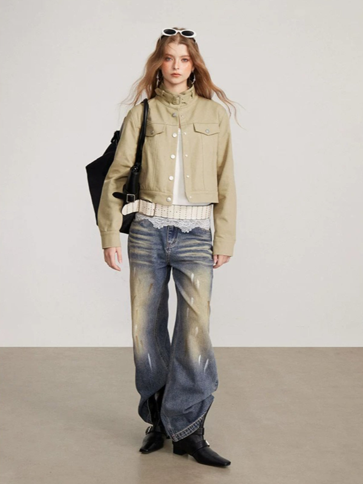 Vintage Utility Stand Collar Jacket