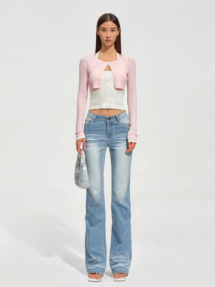 Ballerina Knight Layered Halter Knit Cardigan