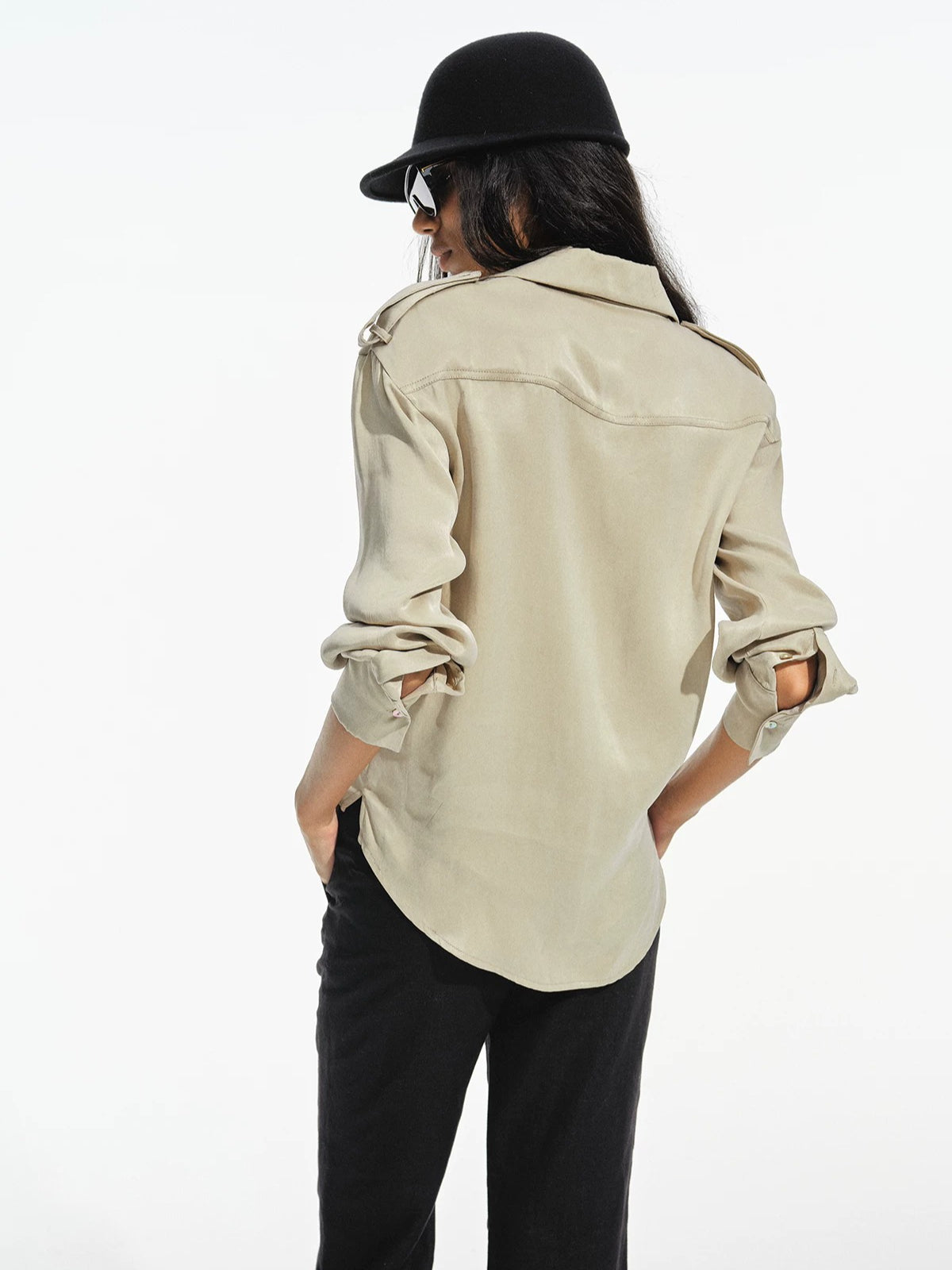 Sandwashed Lapel Shirt