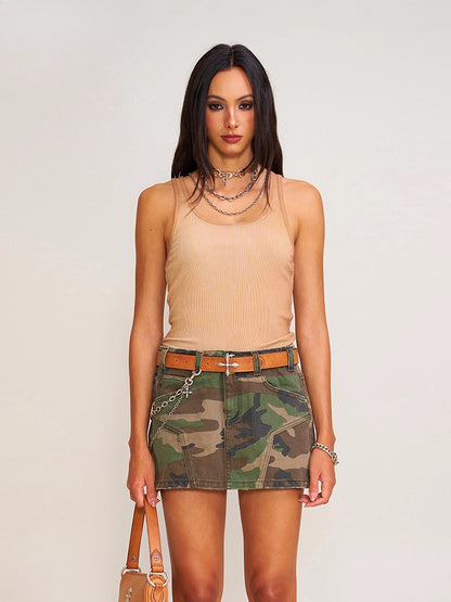 Vintage Storm Fade Silk Sports Tank Fading Desert