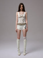 Badge-Embellished U-Trim Printed Sport Sweat Shorts
