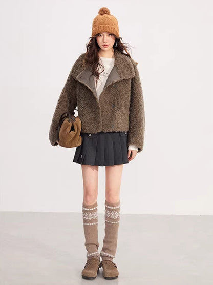 Shearling Stand Collar Jacket