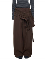 Ruffled Overlay Trousers