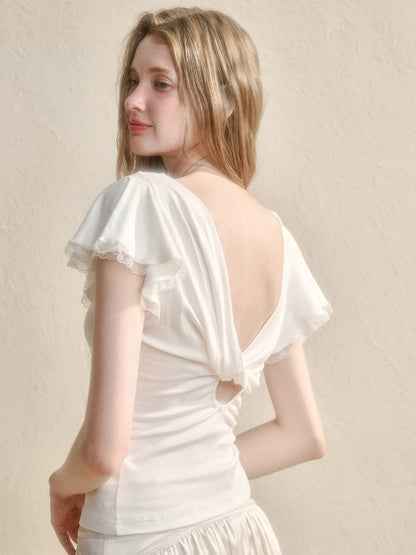 Basic "Cloud" V-neck Top