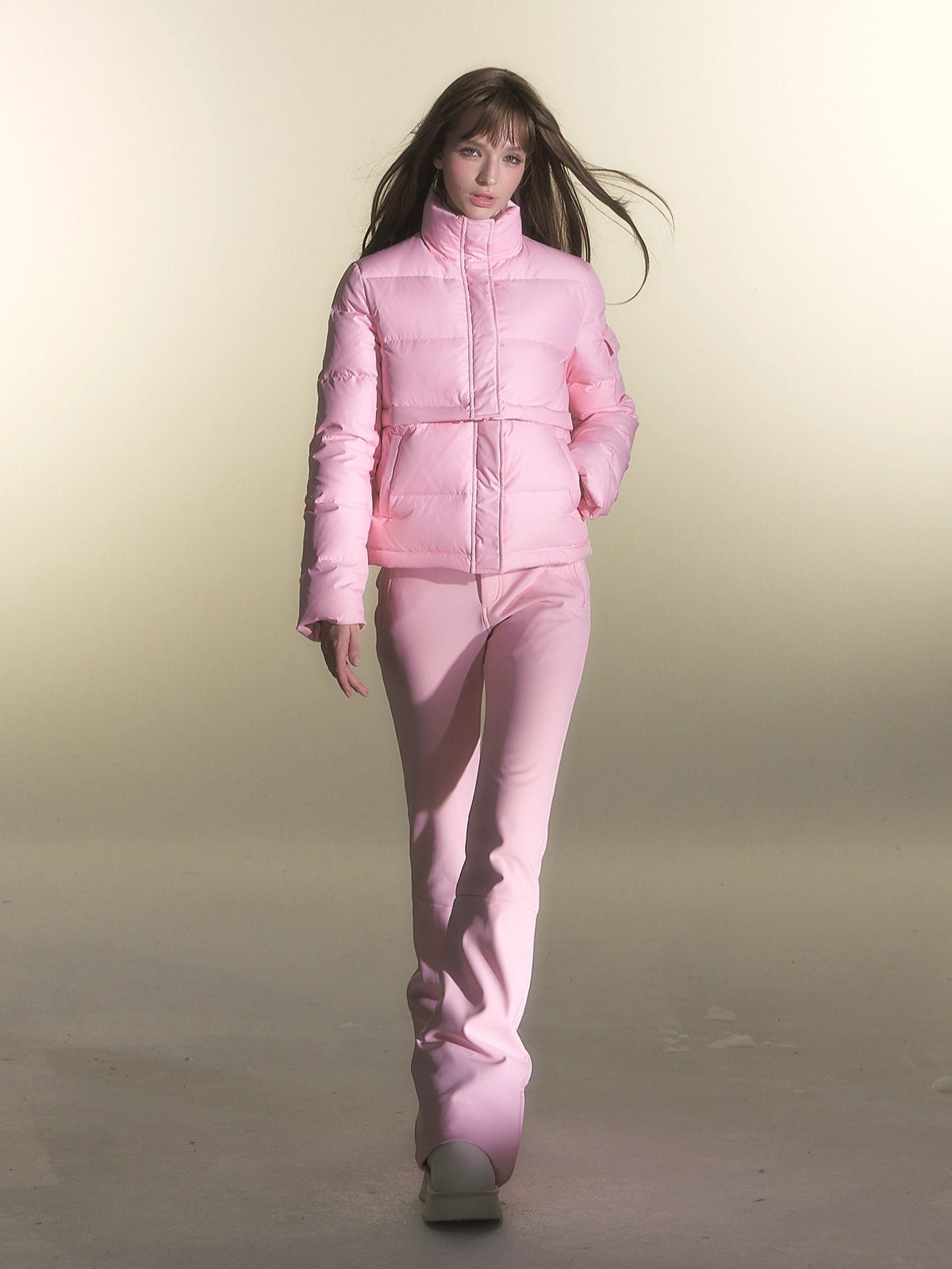 White Duck Down Three-Proof Fabric Down Jacket &amp; Pants Set