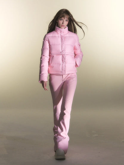 White Duck Down Three-Proof Fabric Down Jacket &amp; Pants Set