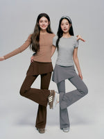 Layered Flare Yoga Pants