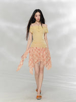 Asymmetrical Print Skirt
