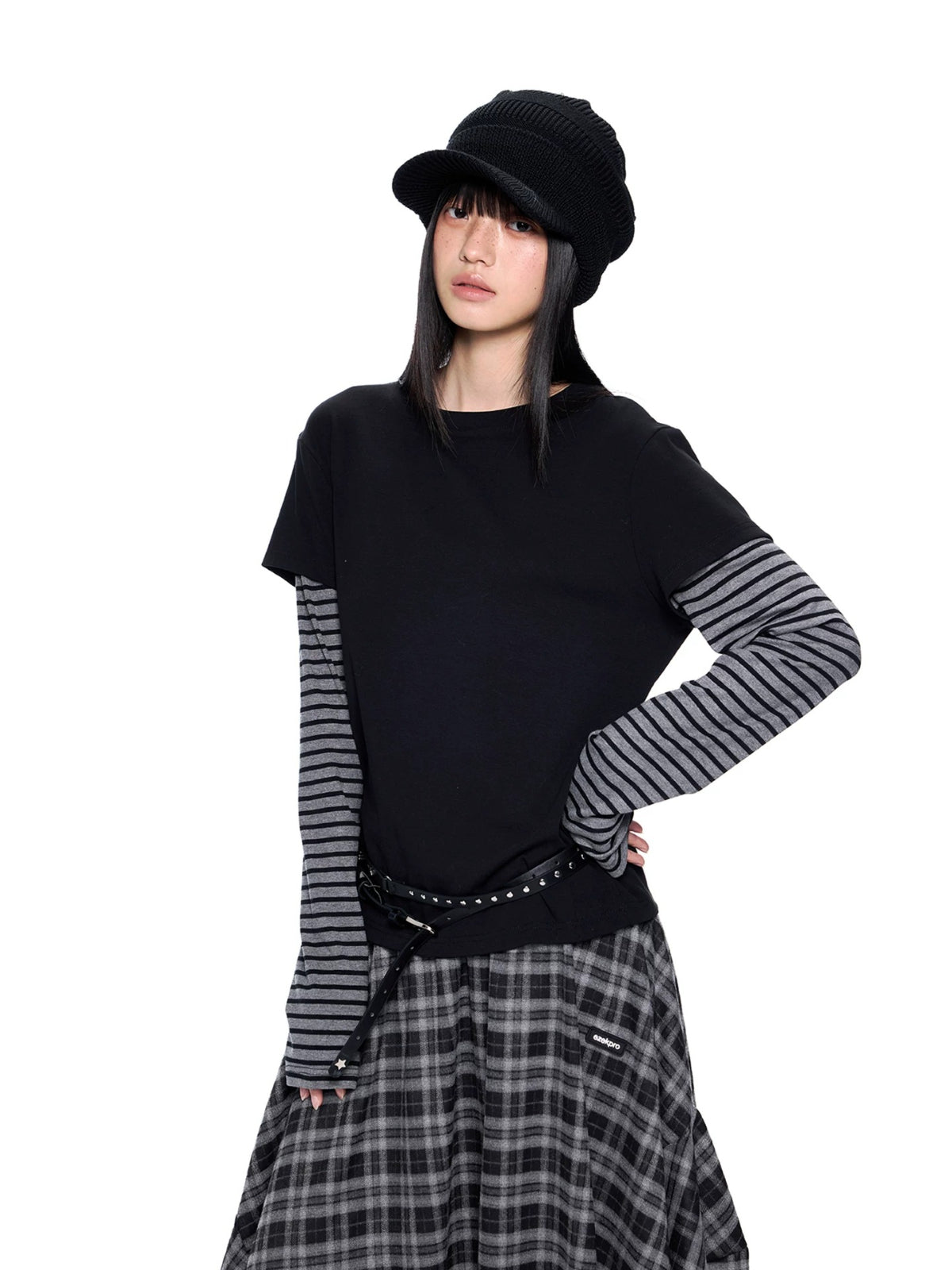 Faux Layered Stripe Tee