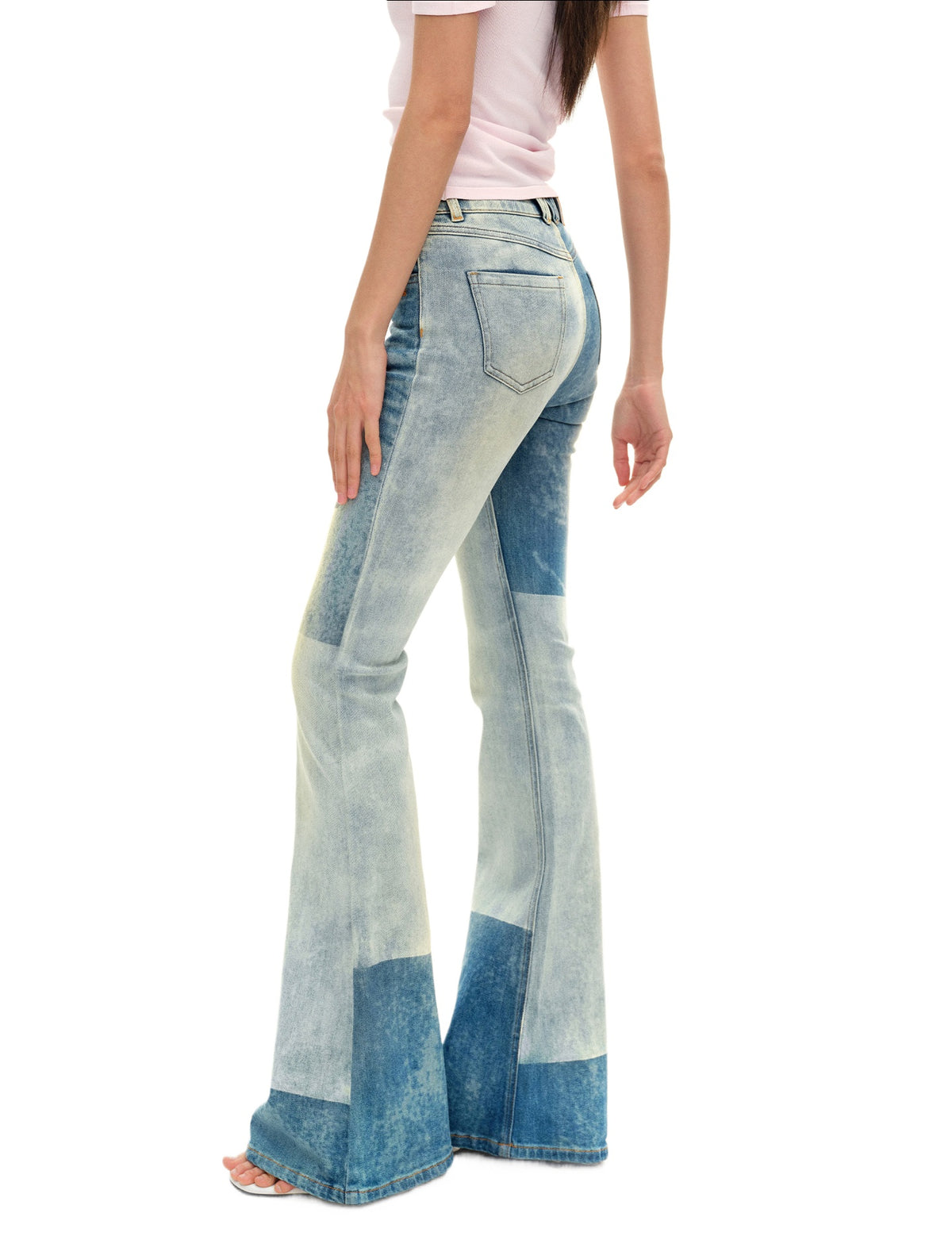 Equestrian Flare Denim Pants
