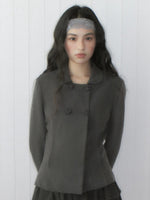 Double-Breasted Cinched Jacket