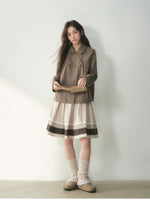 Chestnut Napoleon Wool Blend Coat