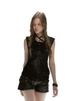 Cross Sword Zip Vest