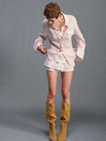 Pink Linen Shirt & Shorts Set