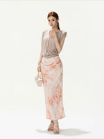 Satin Mermaid Midi Skirt