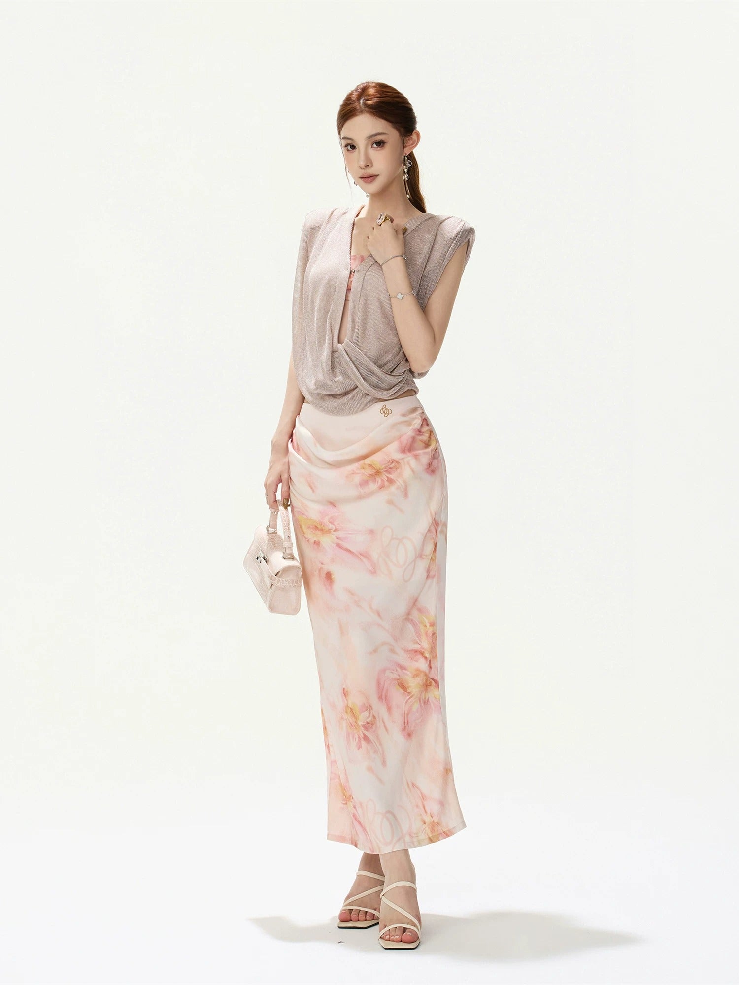 Satin Mermaid Midi Skirt