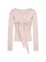 Bowknot Crewneck Knit Top