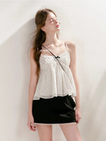 Polka Dot Chiffon Cami & Cardigan Set
