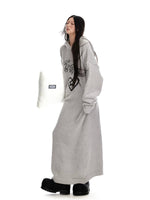 Hooded Plush Knit Dress
