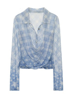 Plaid Layered Slim Shirt