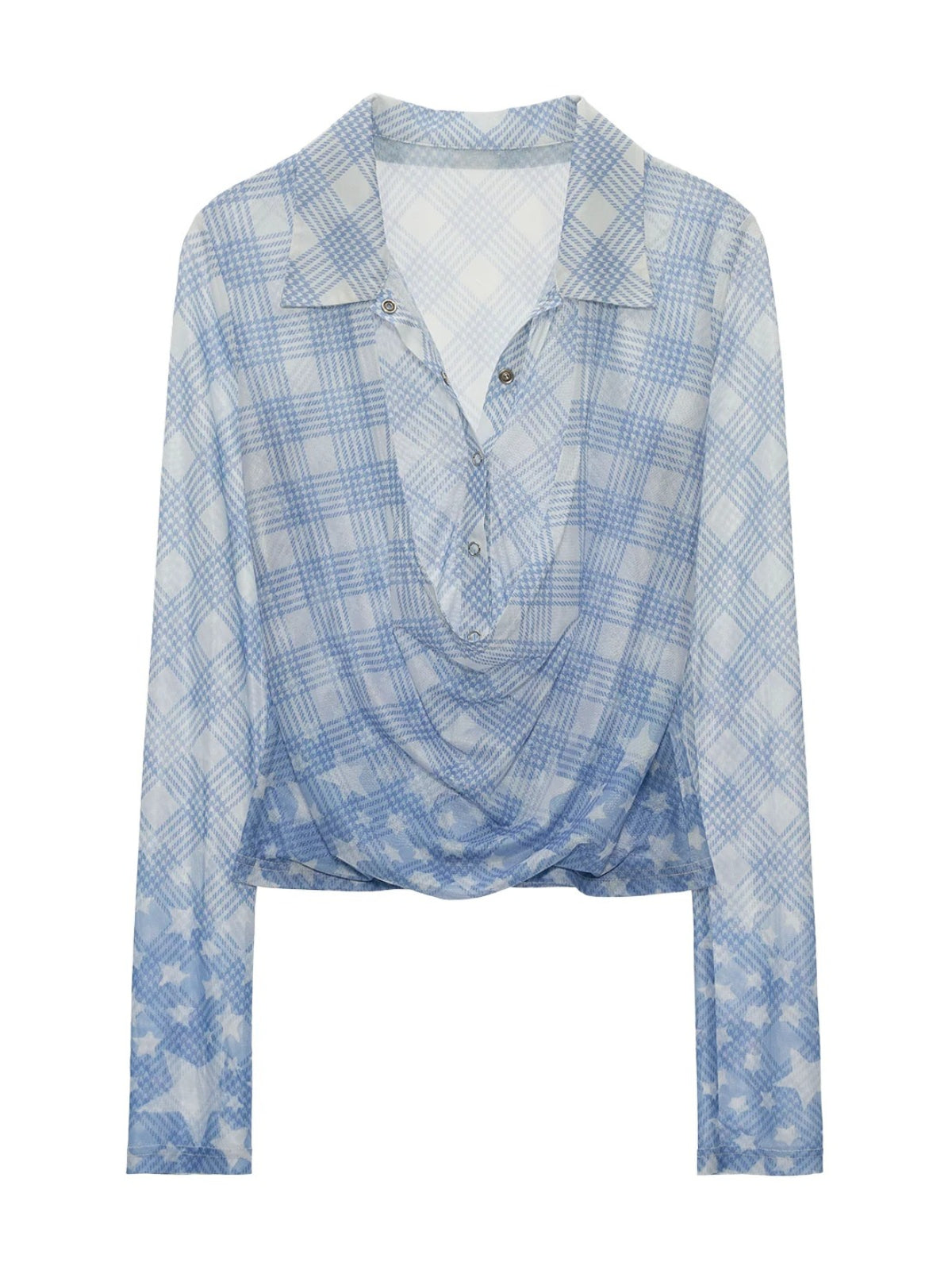 Plaid Layered Slim Shirt