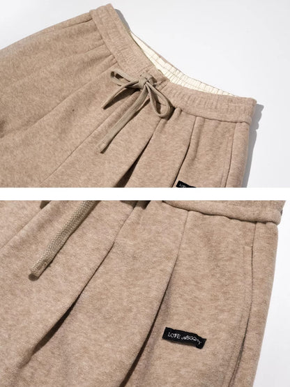 Fleece Lined Curved Sweatpants