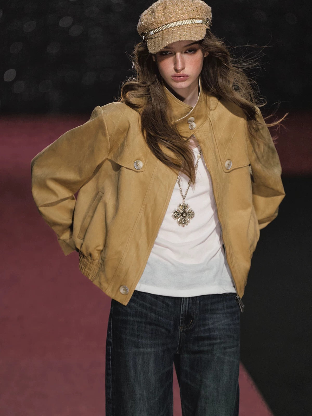 Quilted Suede Jacket