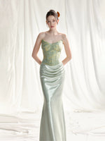 Jacquard Satin Corset Dress