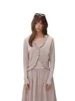 Ruffle Batwing Sleeve Cardigan