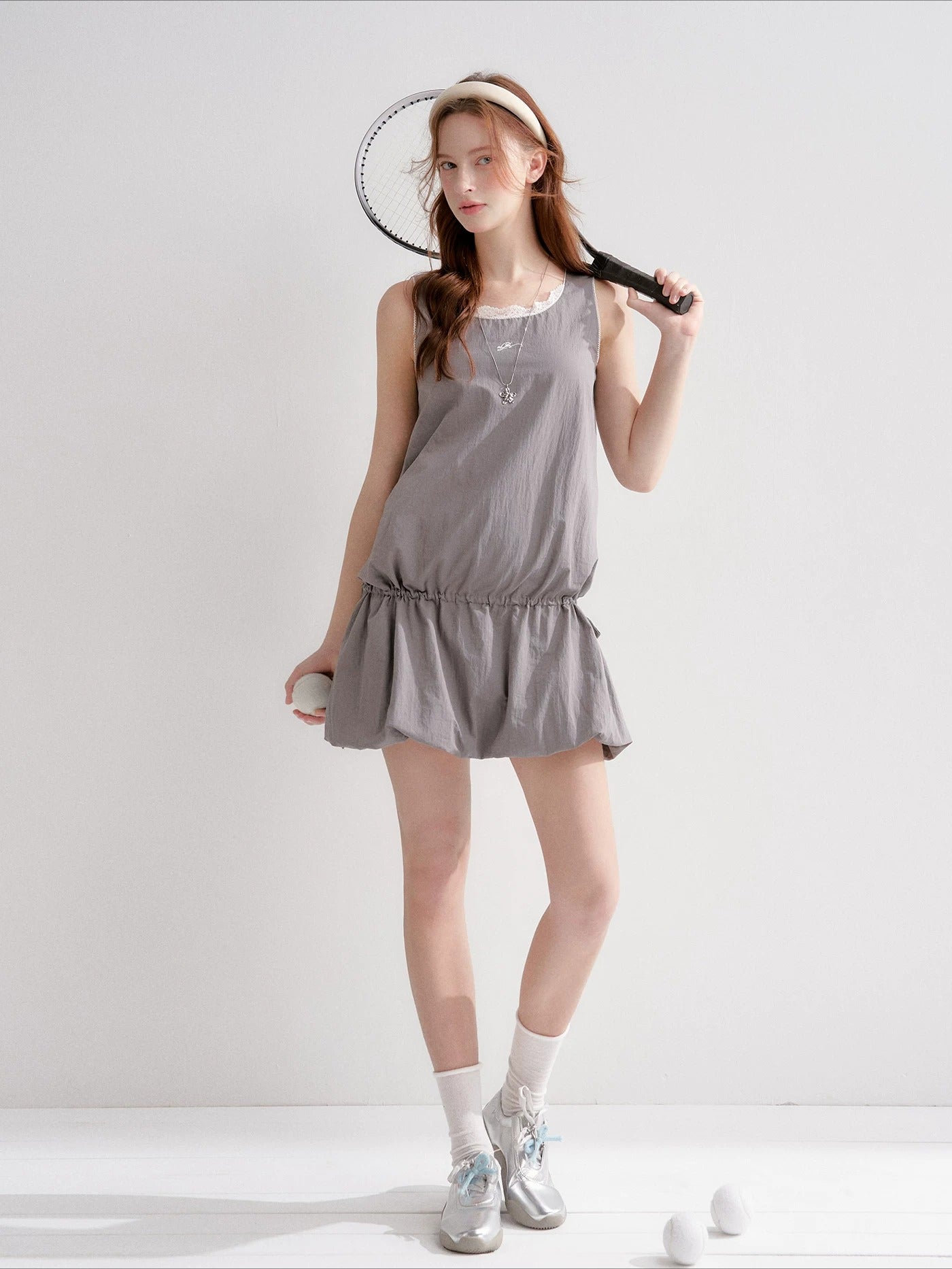 Lace Drawstring Dress
