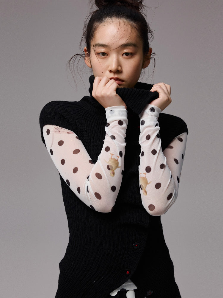 Asymmetrical Lapel Slouchy Knit T-shirt