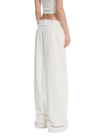 White & Blue Volcano Washed Denim Pants