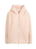 Peach Hooded Zip Coat