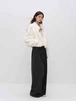 Faux Fur Stand Collar Coat